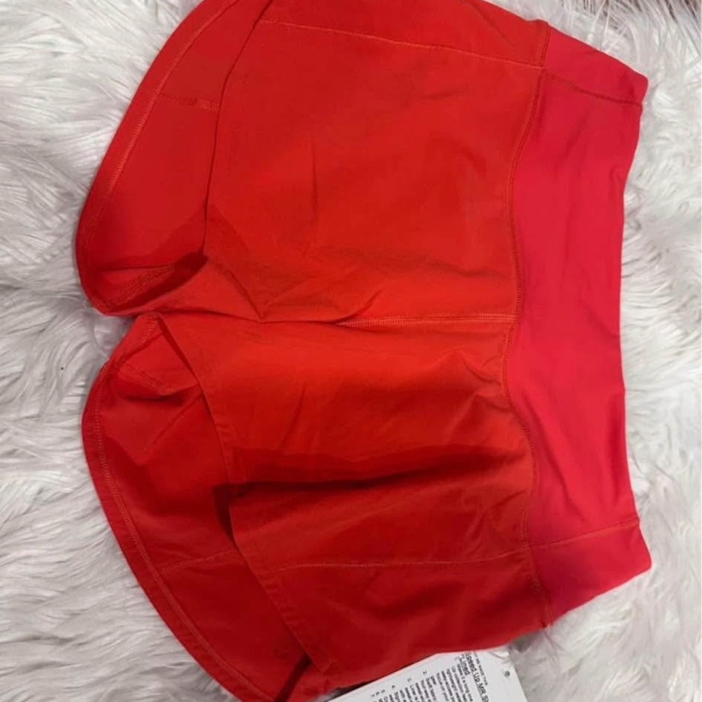 Lululemon Athletica Vibrant Red Athletic Shorts